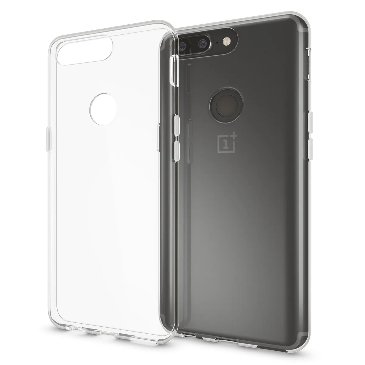 NALIA Transparente Silikonhülle für OnePlus 5T – Anti-Gelb & Rutschfest – GLAZE (Handyhülle Kristallklar, Schlank & Stoßfest) – Marke aus Berlin