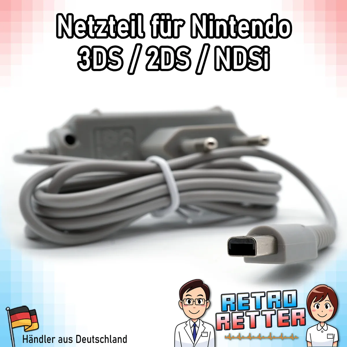 Netzteil für Nintendo 3DS | 3DS XL | New 3DS | New 3DS XL | 2DS | 2DS XL | New 2DS XL | DSi | DSi XL