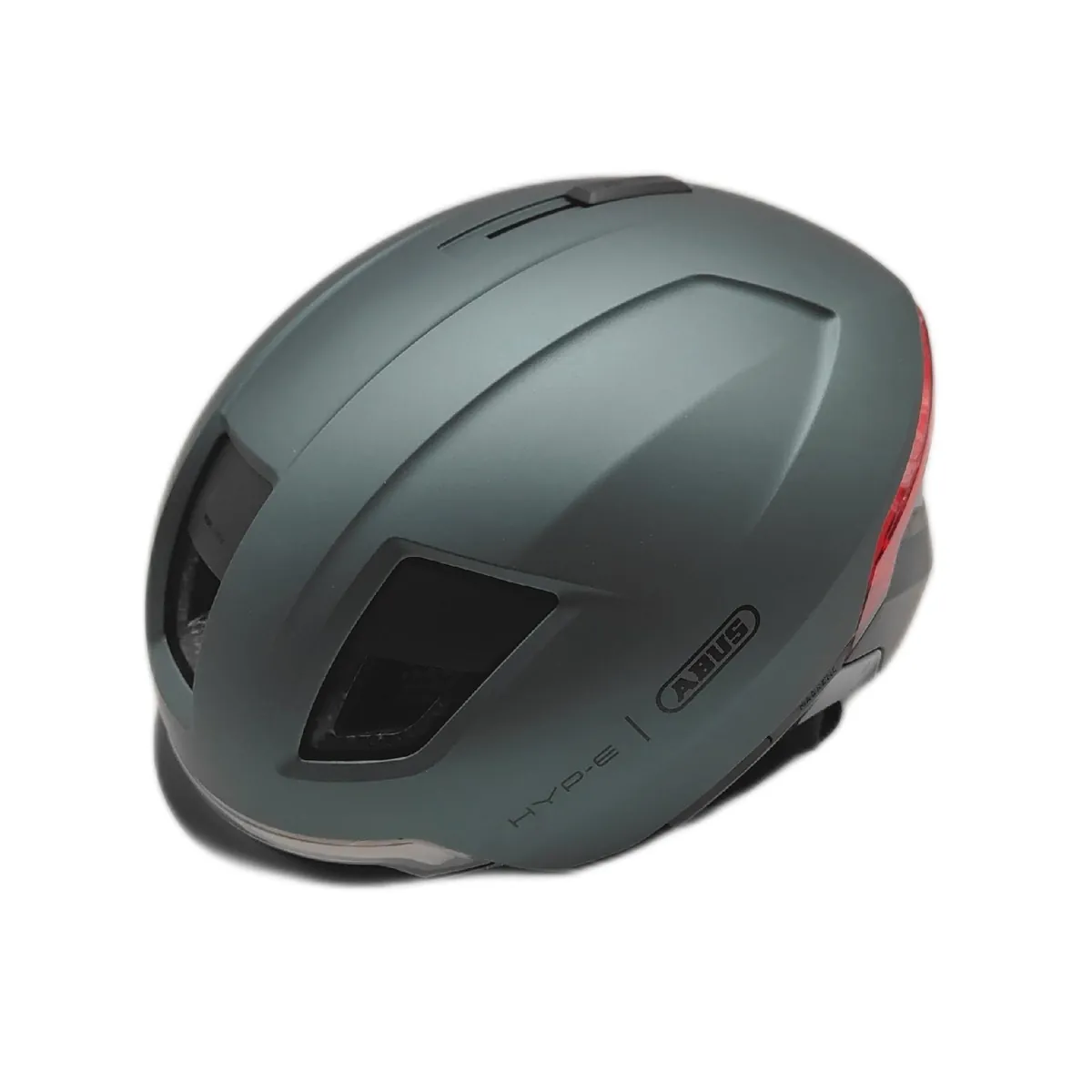 Abus Fahrradhelm Sicherheit Helm HYP E mit Front und Ruecklicht 51 55 cm