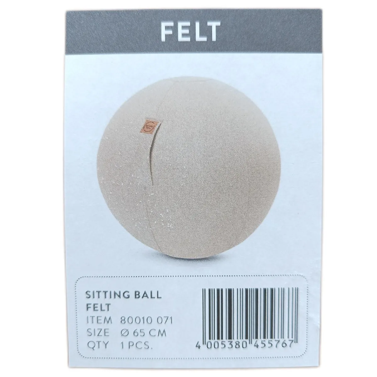 Felt Gymnastikball Sport und Freizeit Sitzball Gymnastik Beige 65 cm Fitness Training