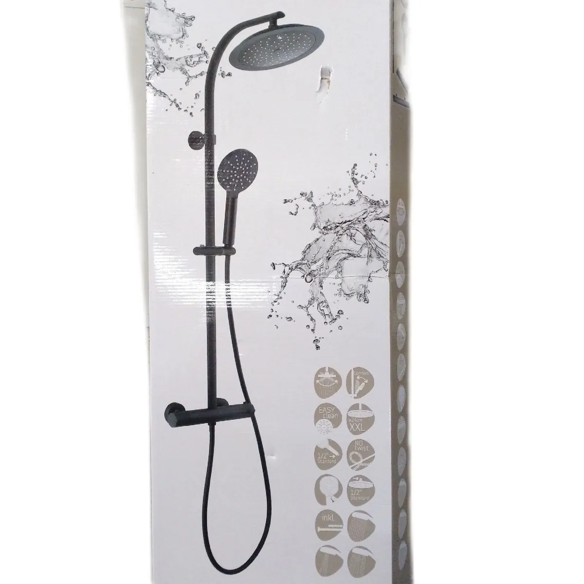 Camargue Überkopfbrause Set Badarmaturen New York Thermostat Komfort Dusche