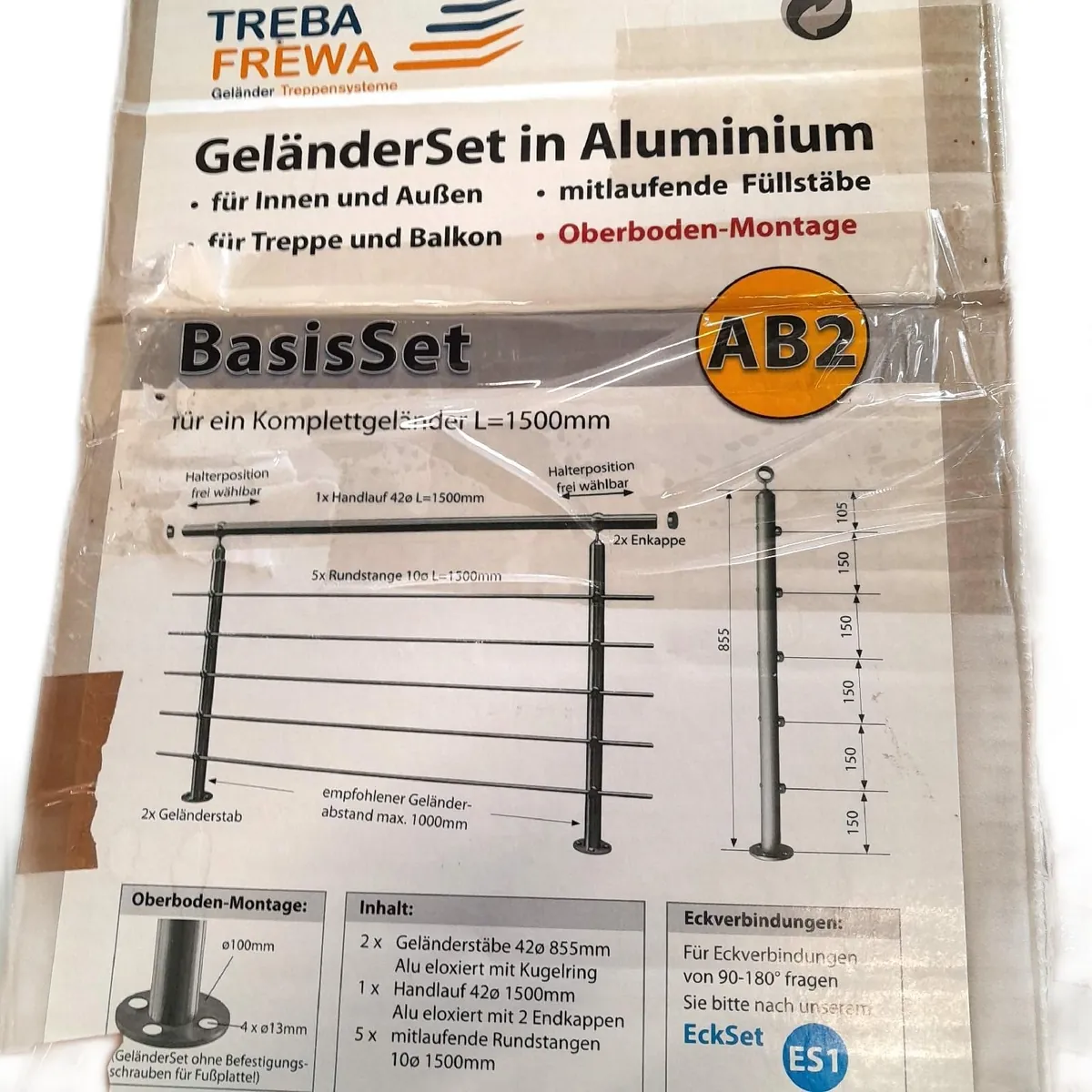 Treba Geländerset Aluminium Outdoor Frewa AB2 Robust für Offroad Abenteuer Camping