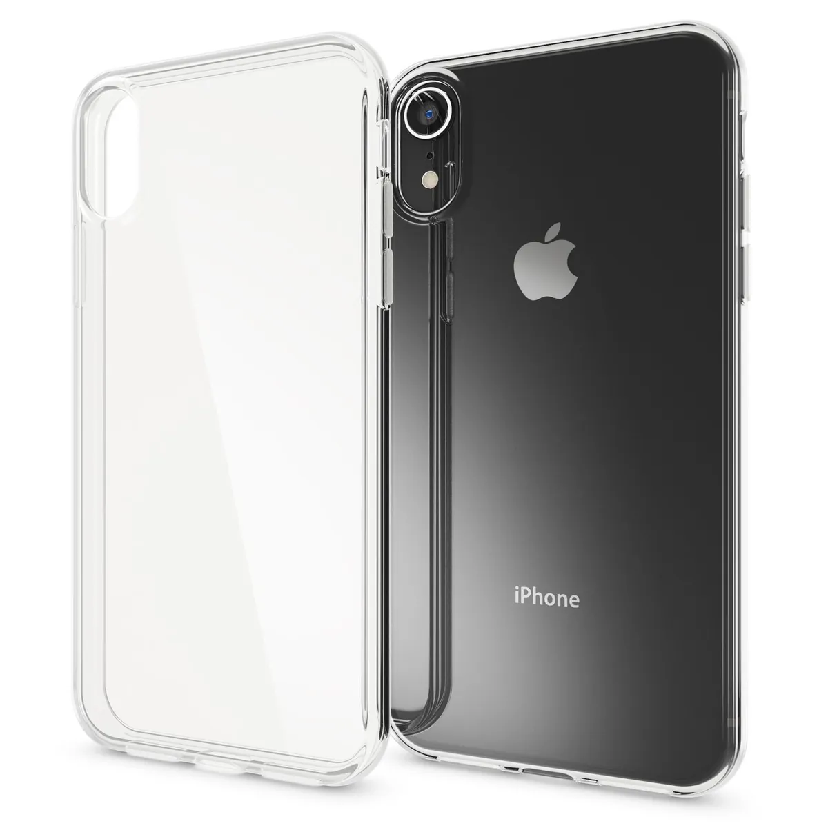 NALIA Transparente Silikonhülle für iPhone XR – Anti-Gelb & Rutschfest – GLAZE (Handyhülle Kristallklar, Schlank & Stoßfest) – Marke aus Berlin