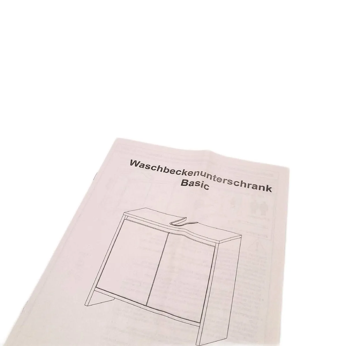 Basic Waschtischunterschrank Badmöbel Weiß 28 x 60 x 55 cm Sta