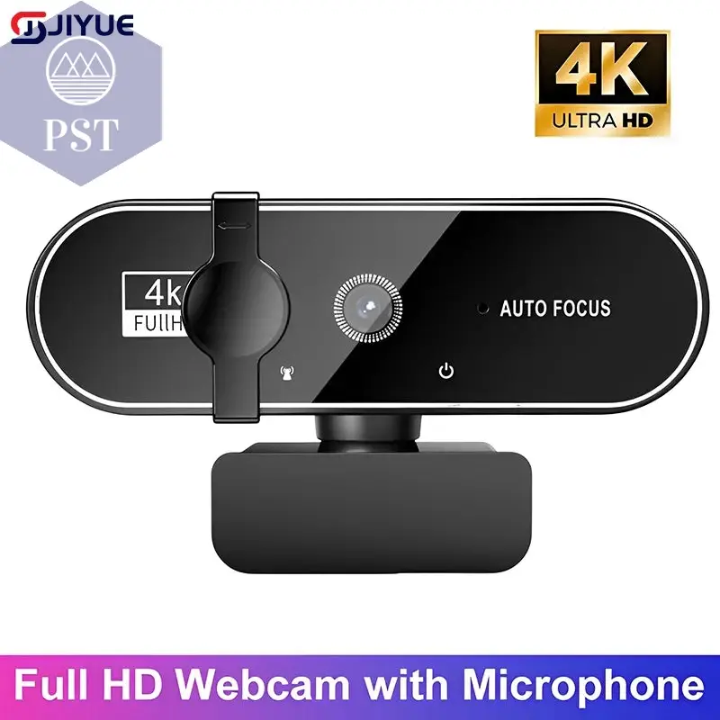 4K Webcam Video Camera 2K Autofocus Streaming Web Cam & Microphone