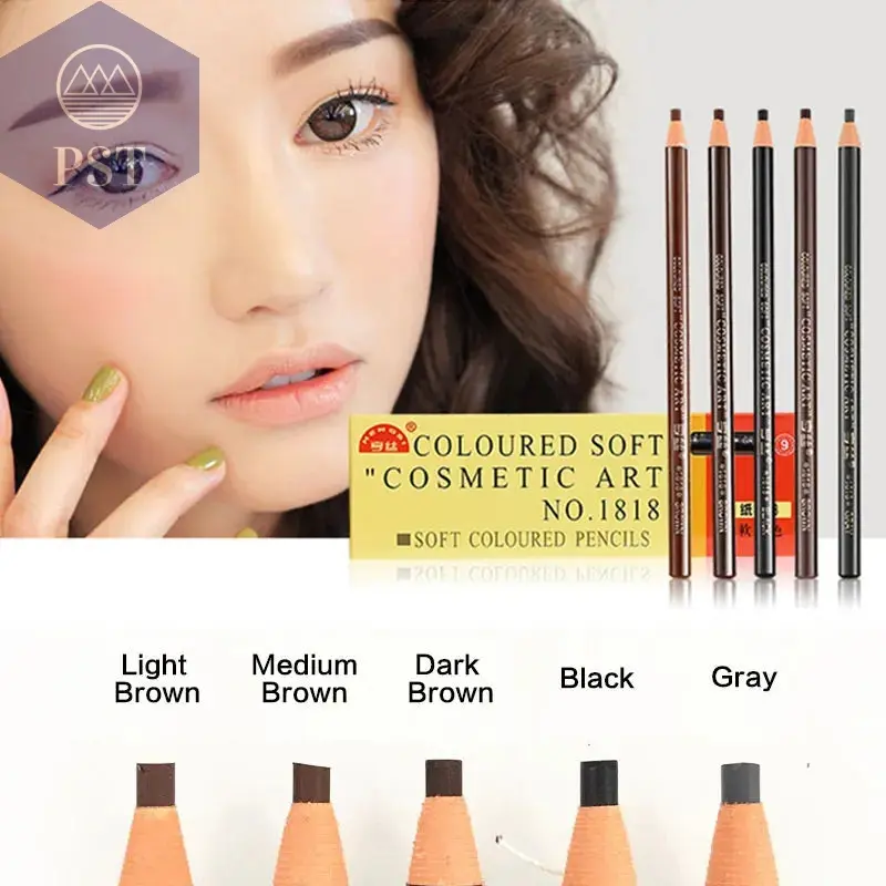 5 Stück Augenbrauen Stift wasserfest Eyebrow pencil different colour Kosmetik