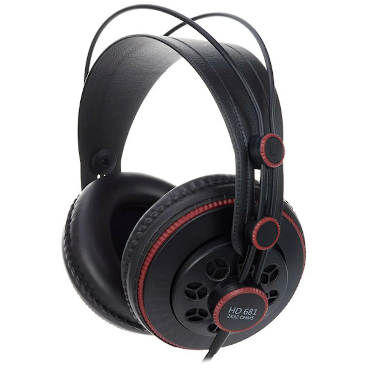 Superlux HD681 Stereo Kopfhörer Schwarz Rot mit Zubehör 6.3 mm Adapter Neu
