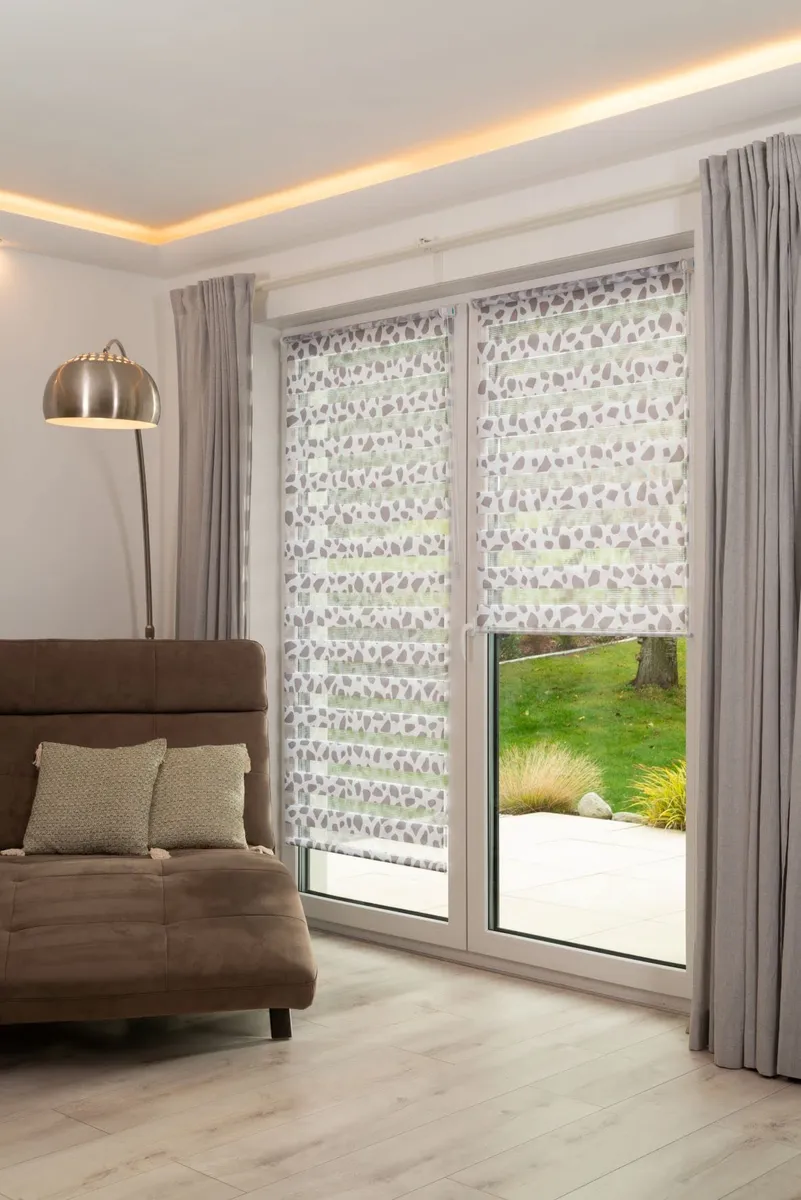 K Home Doppelrollo Heimtextilien Madrid Stein Taupe Lichtschutz Fensterdekoration