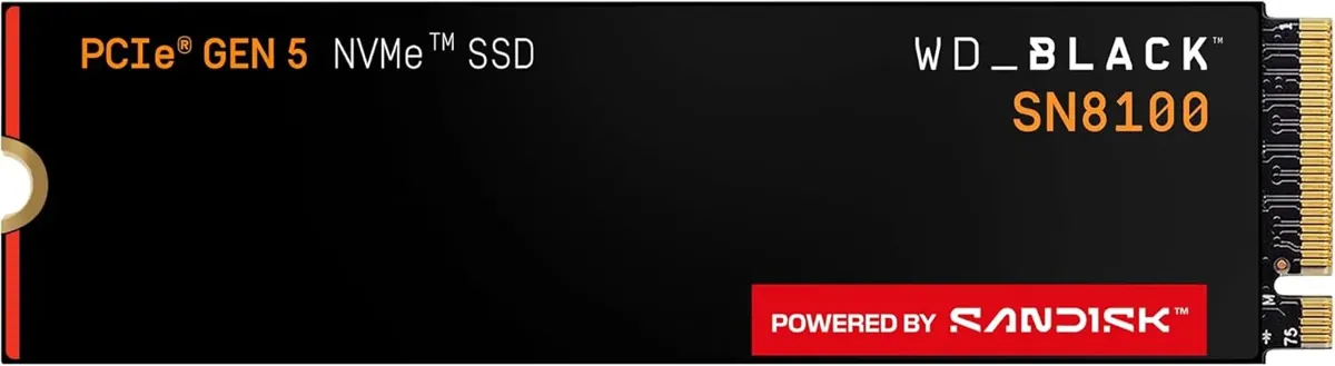 WD_Black SN8100 1TB Interne SSD WDS100T1X0M-00CMT0 M.2 2280 PCI 5.0 x4 (NVMe)