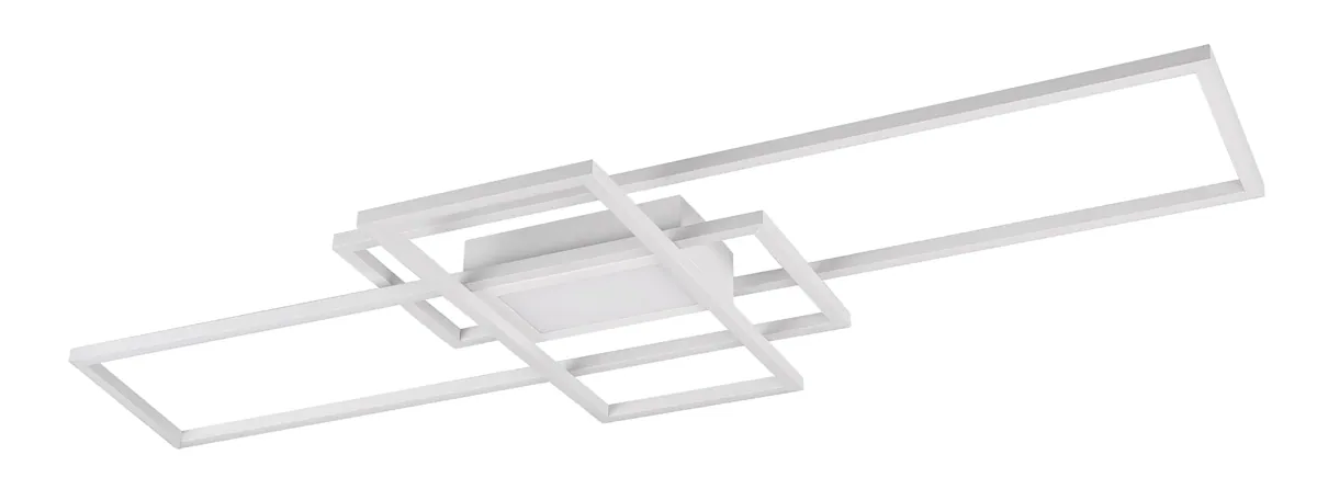 Trio Leuchten Deckenleuchte Beleuchtung Irvine Metall Weiß Matt inklusive 60 Watt LED Lam