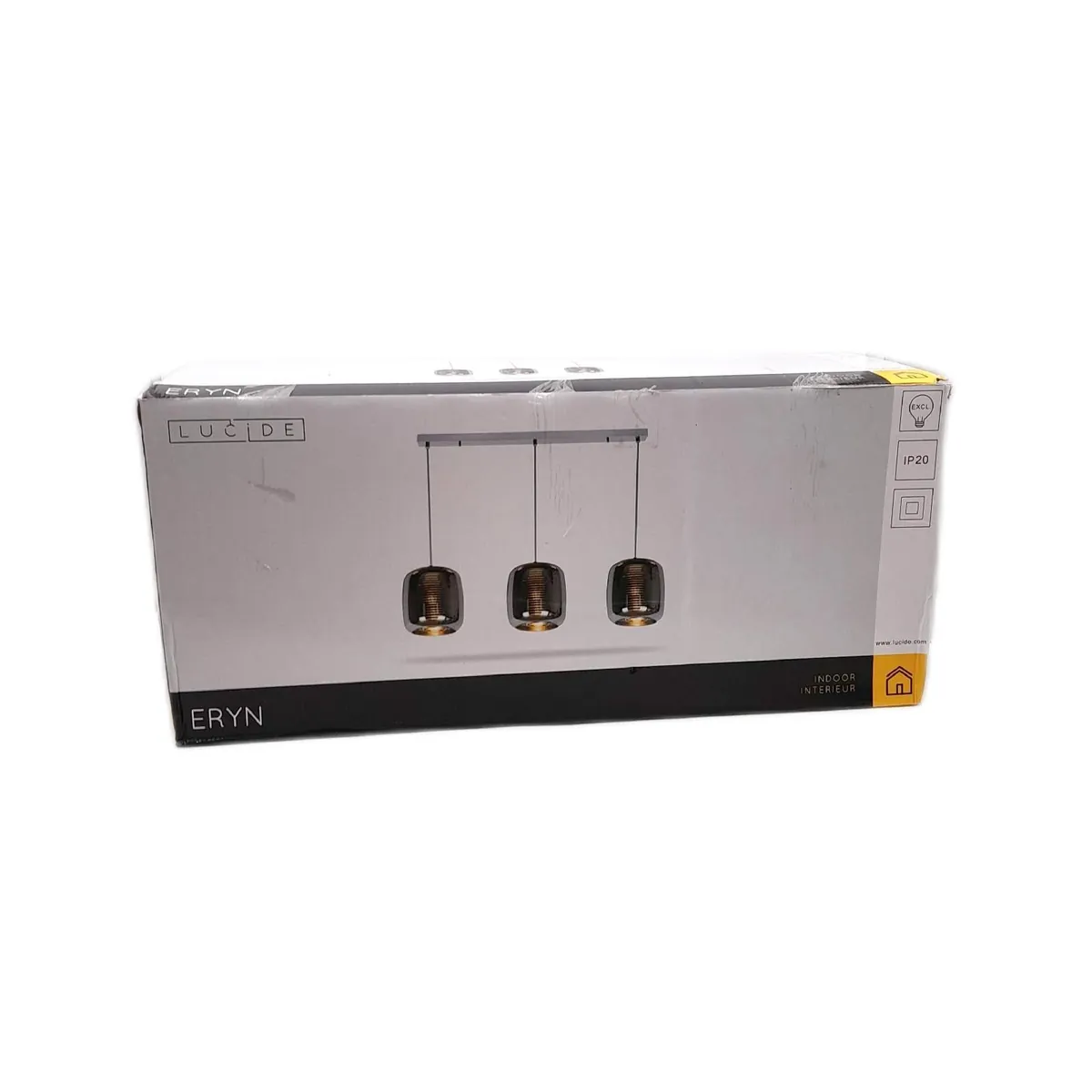 Lucide Pendelleuchte Beleuchtung Eryn 3 x 60 Watt Chrom Wohnzimmerlampe Modern