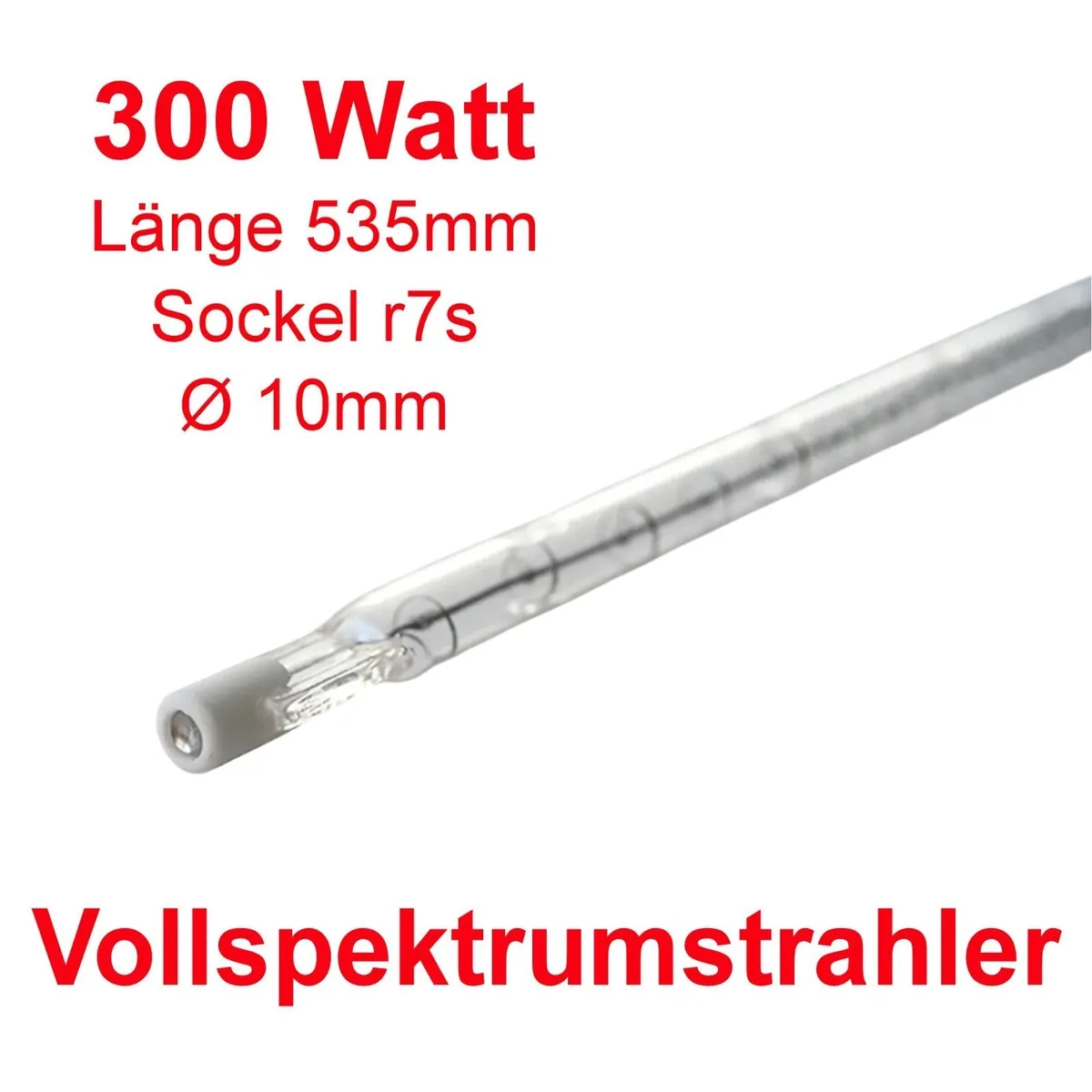Infrarotstrahler R7s 535mm 300W Vollspektrum Sauna Ersatz Home Deluxe Dewello