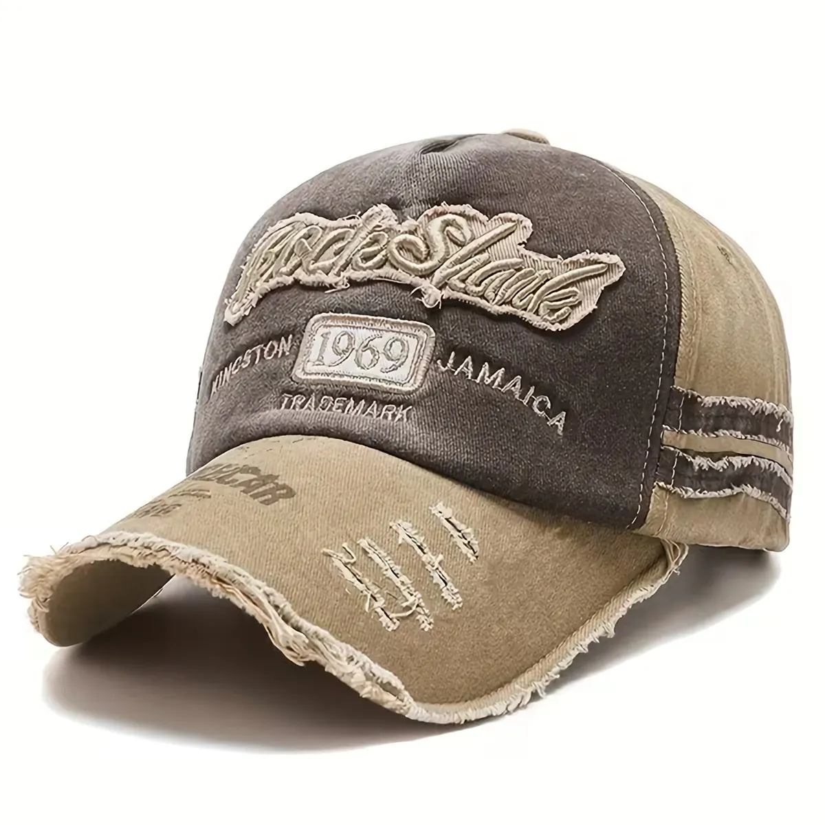 Rock Shark Basecap Basecaps Base Cap Vintage Style Braun Mütze Hut NEU