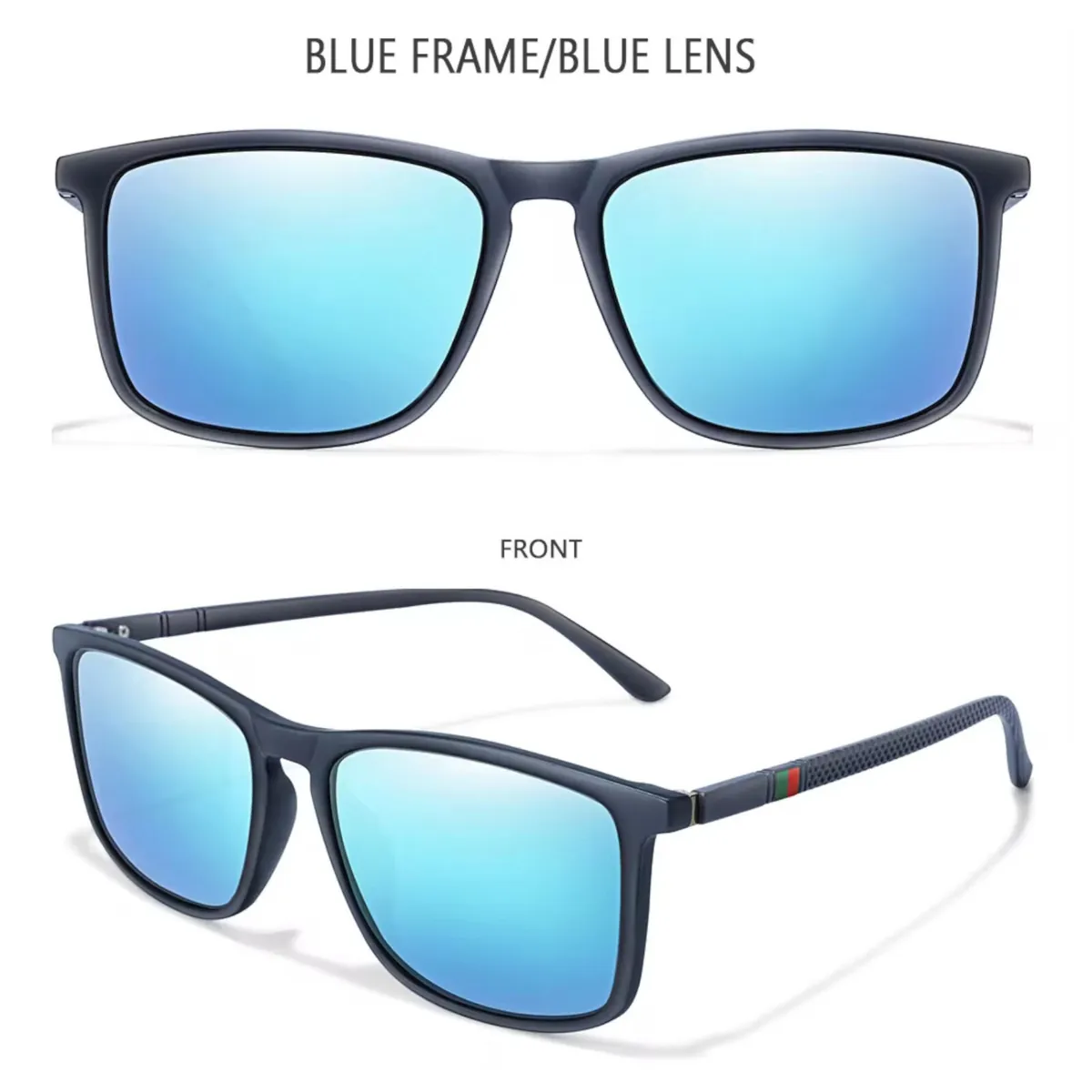 Stylische Sonnenbrille Polarisiert Blau Matt Gläser dark Italy Cool 5415 BBS