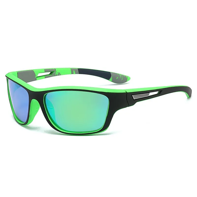 Sport Sonnenbrille Radfahrerbrille Sportbrille Rennrad Triathlon Brille X15 grün