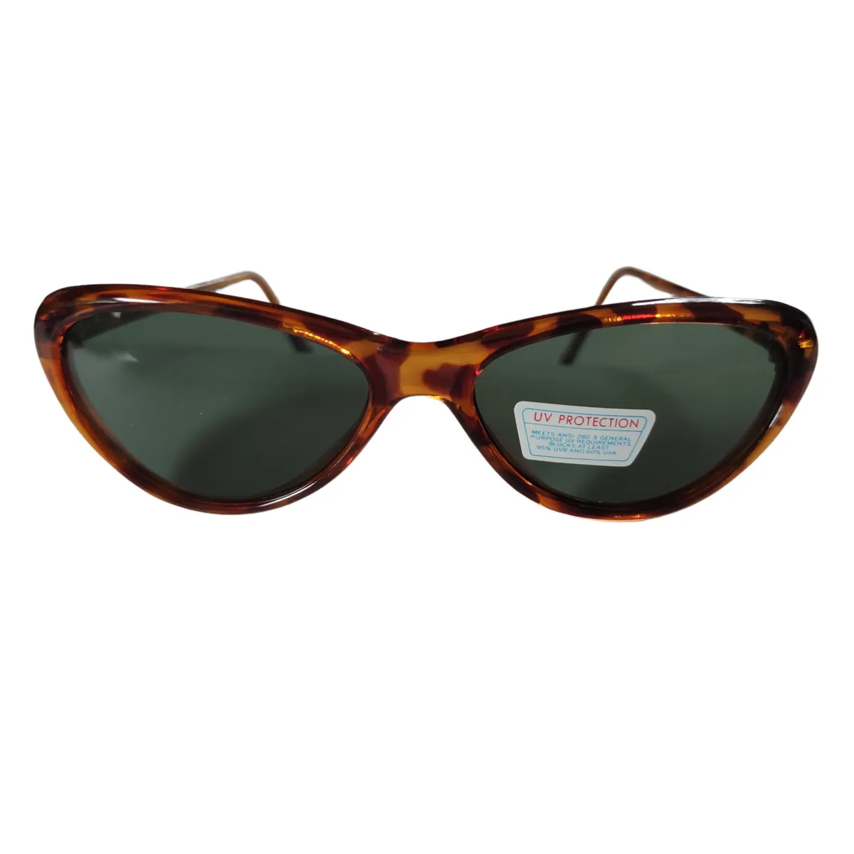 Stylische Cat Eye Sonnenbrille Braun, graue Gläser 10541 B