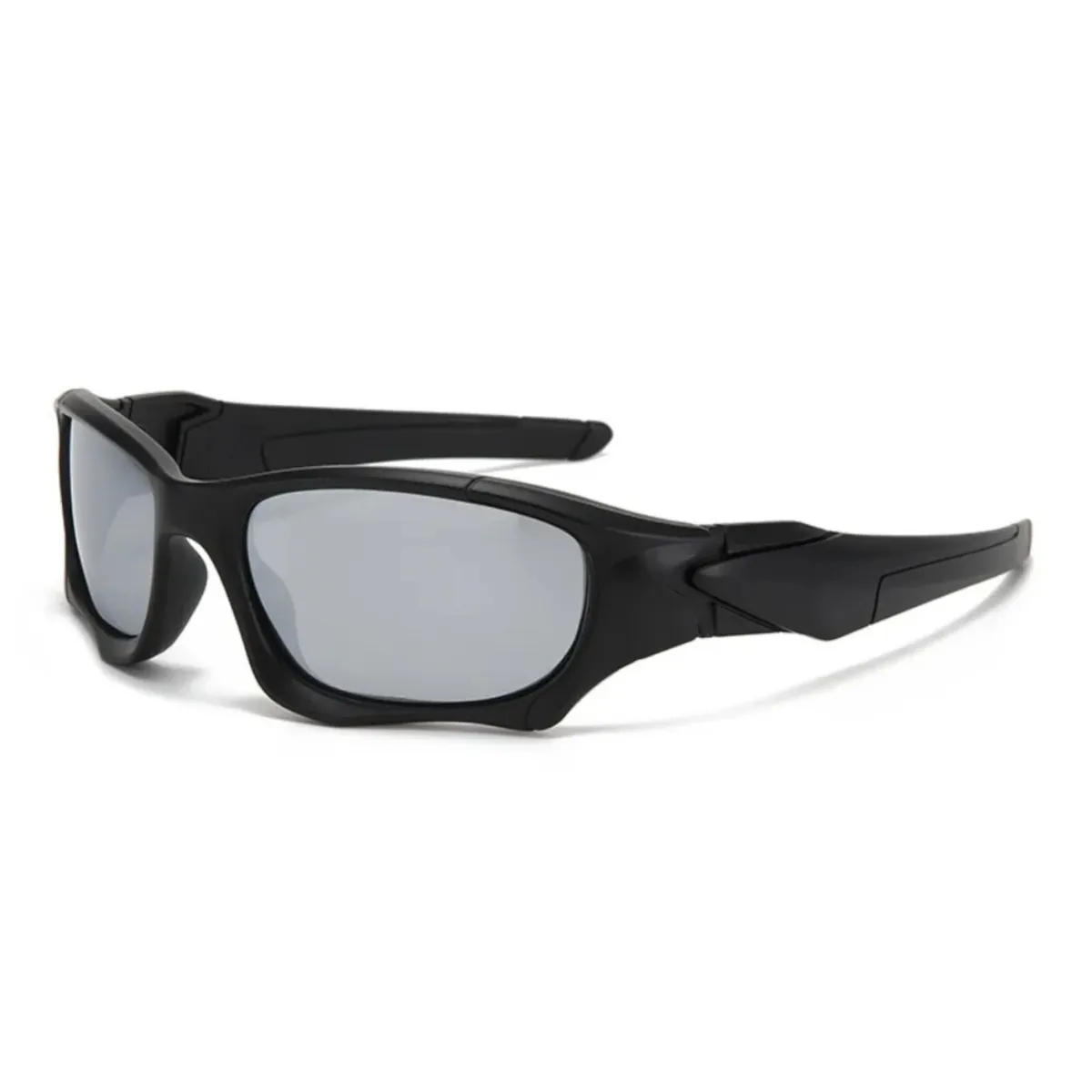 Sonnenbrille Coole Sportbrille Radfahrerbrille Brille UV400 Schwarz 83689 Silber