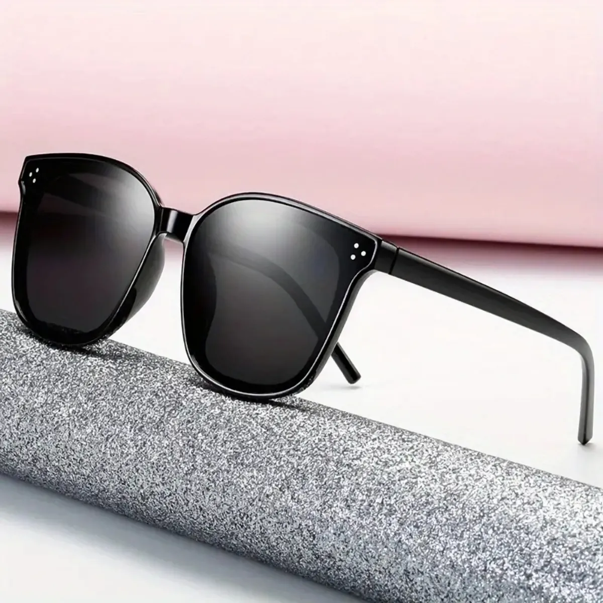 Designer Oversized Sonnenbrille Stylisch Vintage Brille Cool Schwarz Gold 5219