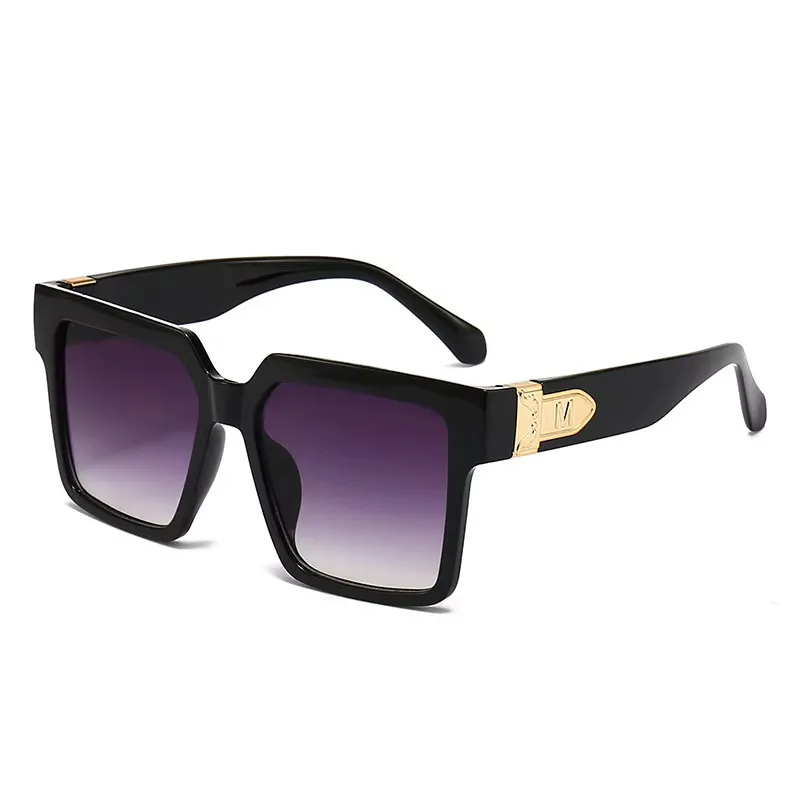 Designer Oversized Sonnenbrille Stylisch Vintage Brille Cool Schwarz Gold 5218 V