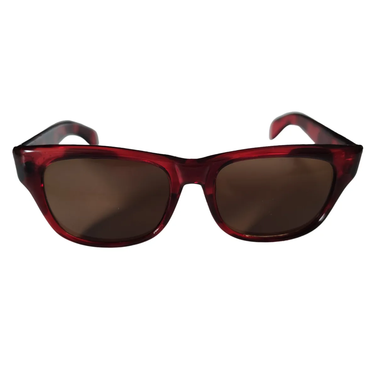 Stylische Cat Eye Sonnenbrille Braun getigert, braune Gläser 9366