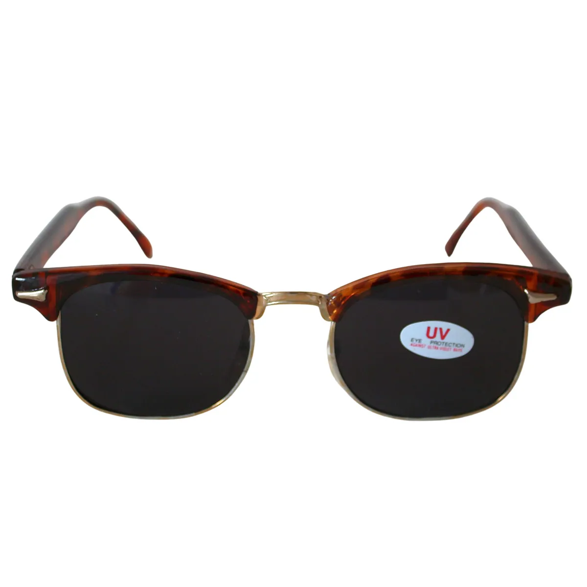 Sonnenbrille Vintage Retro Brille Damen Herren Unisex Braun Tigerlook 10530 B