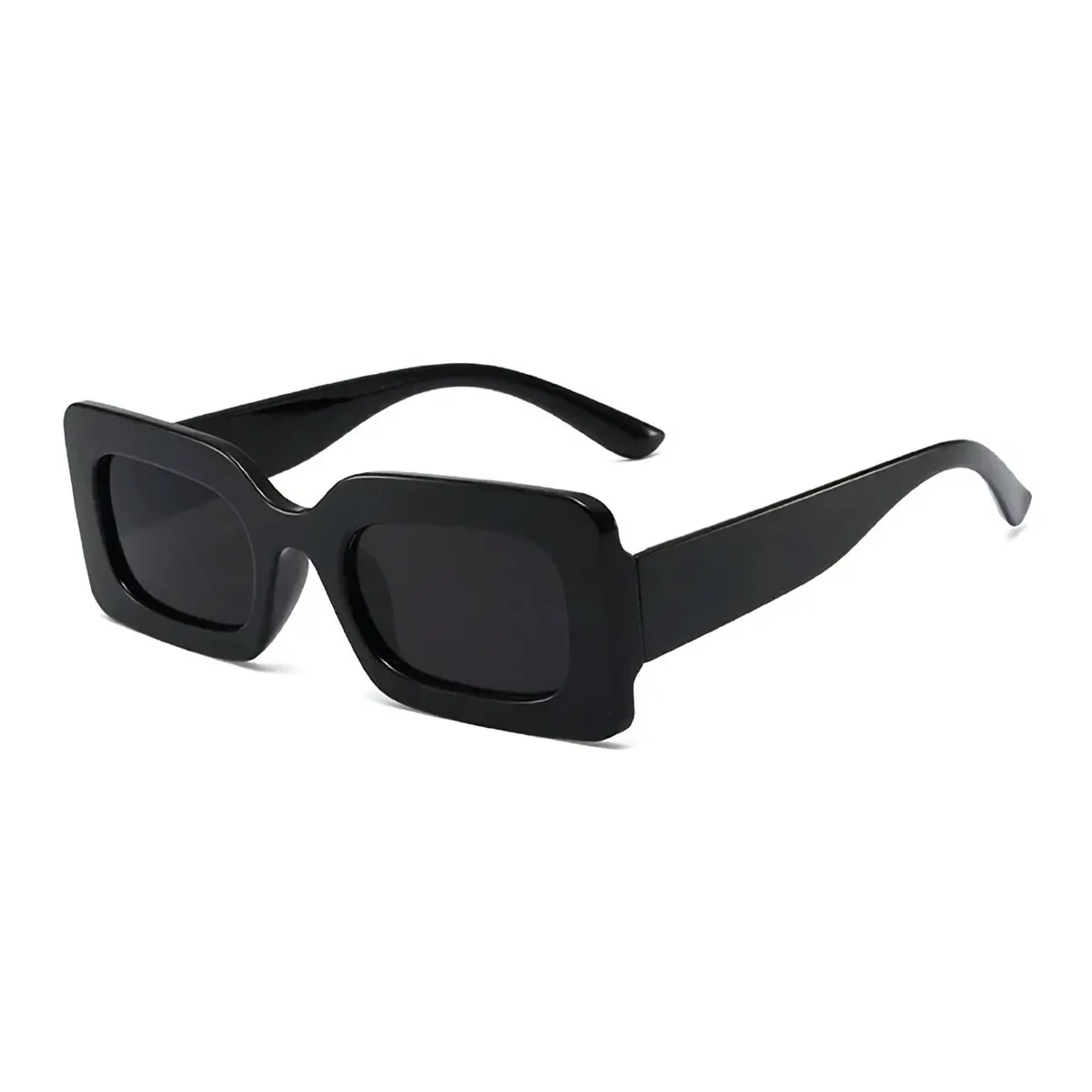 Stylische Partybrille Sonnenbrille Retro Schwarz glänzend 83685