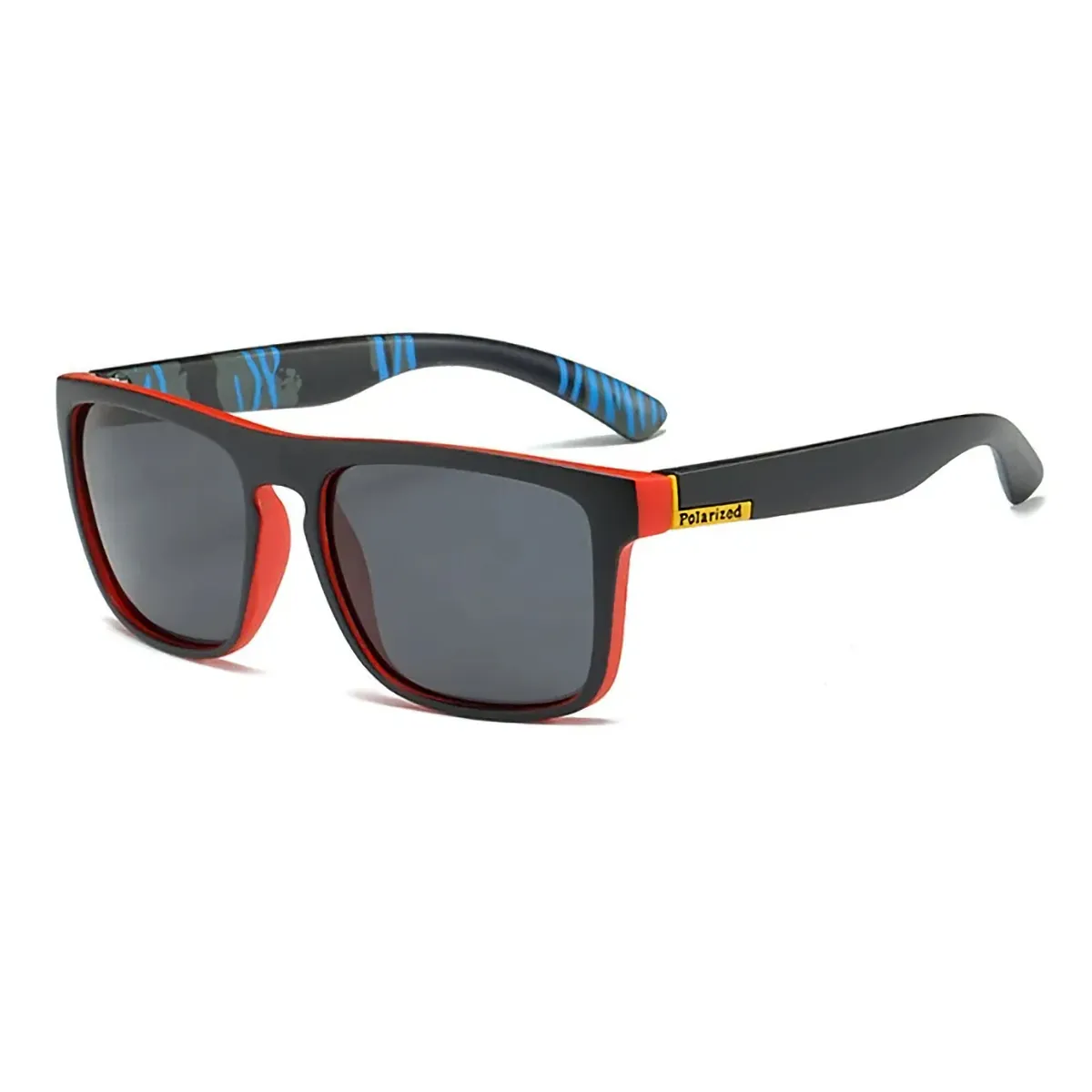 Stylische Sonnenbrille Polarized Schwarz Rot Gläser dunkel 5410 R1