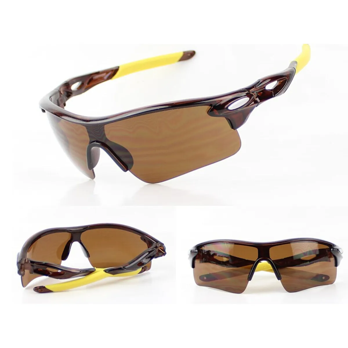 Sport Sonnenbrille Radfahrerbrille Sportbrille Rennrad Triathlon Brille X1 braun