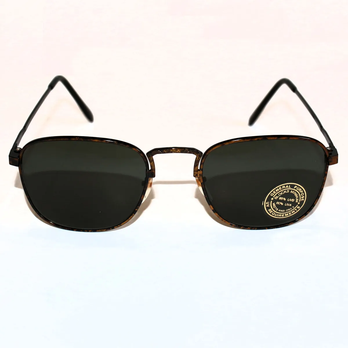 Sonnenbrille Vintage Retro Brille Unisex Schwarz Kupfer, 9300 2