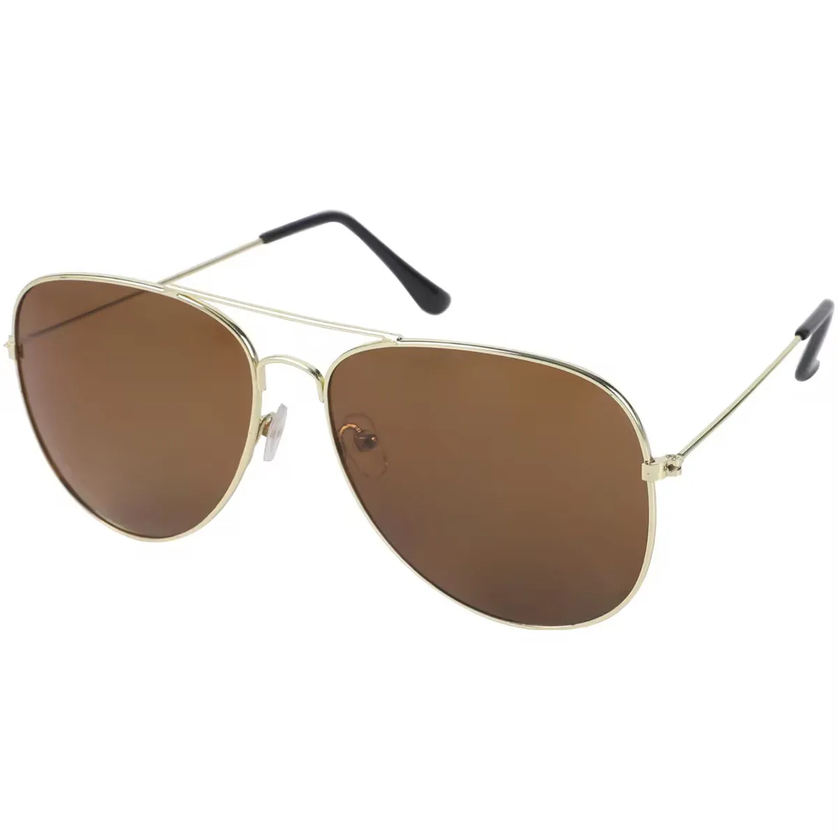 Sonnenbrille Pilotenbrille Fliegerbrille Brille Gold Braun Stylisch Cool