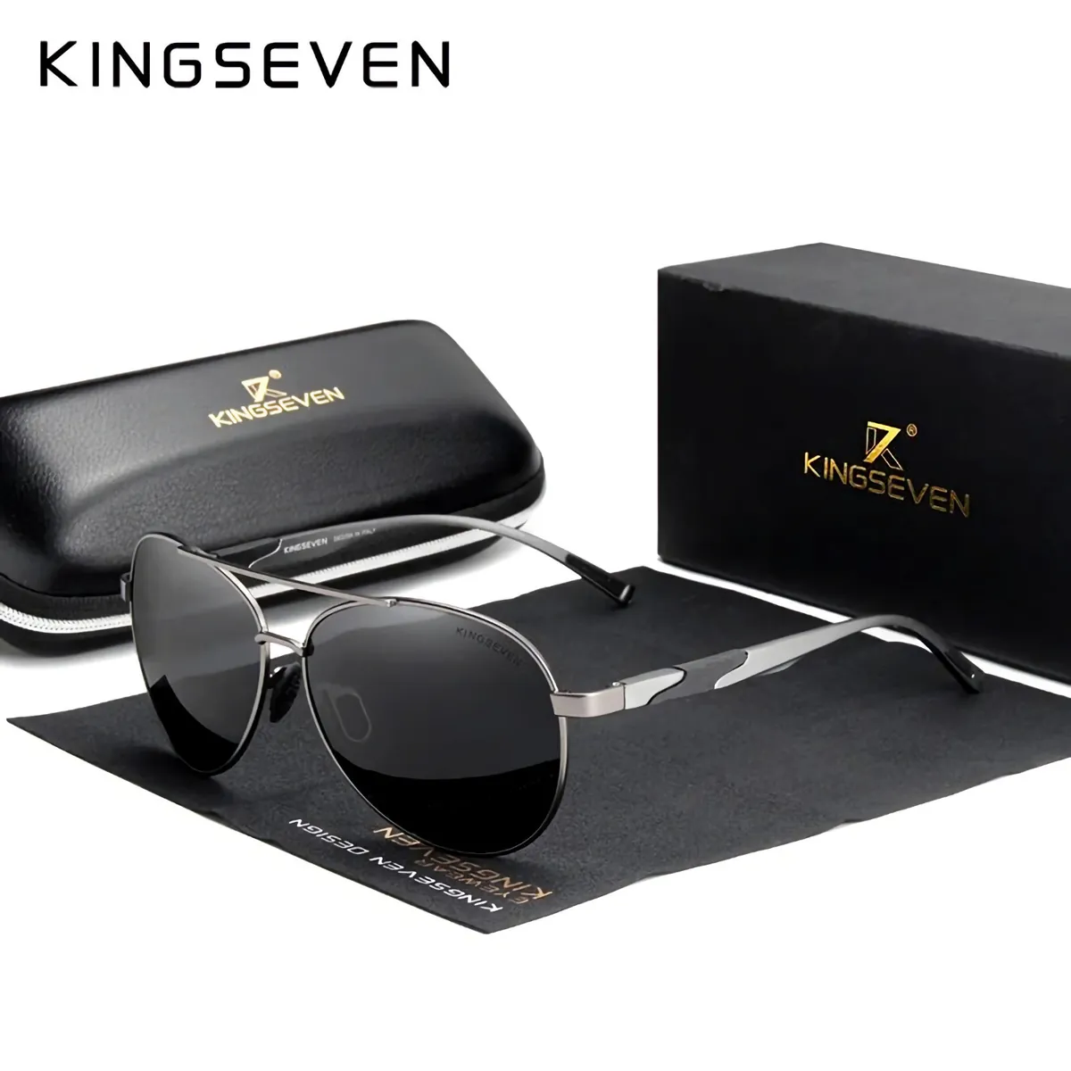 Sonnenbrille Kingseven 7228 G Premium Pilotenbrille Männer Polarisiert UV400 HD