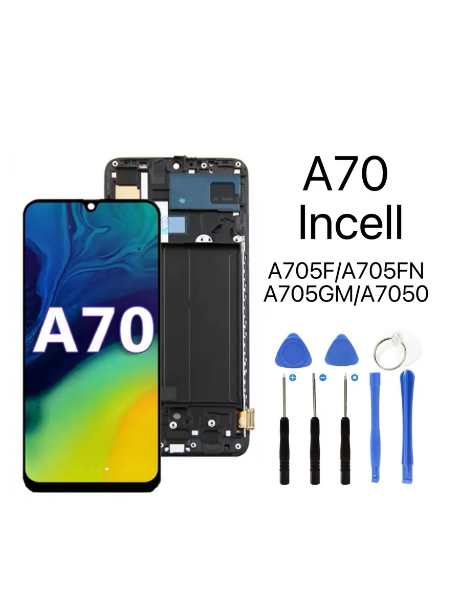 Incell Display für Samsung Galaxy A70 A705 Mit Rahmen schwarz