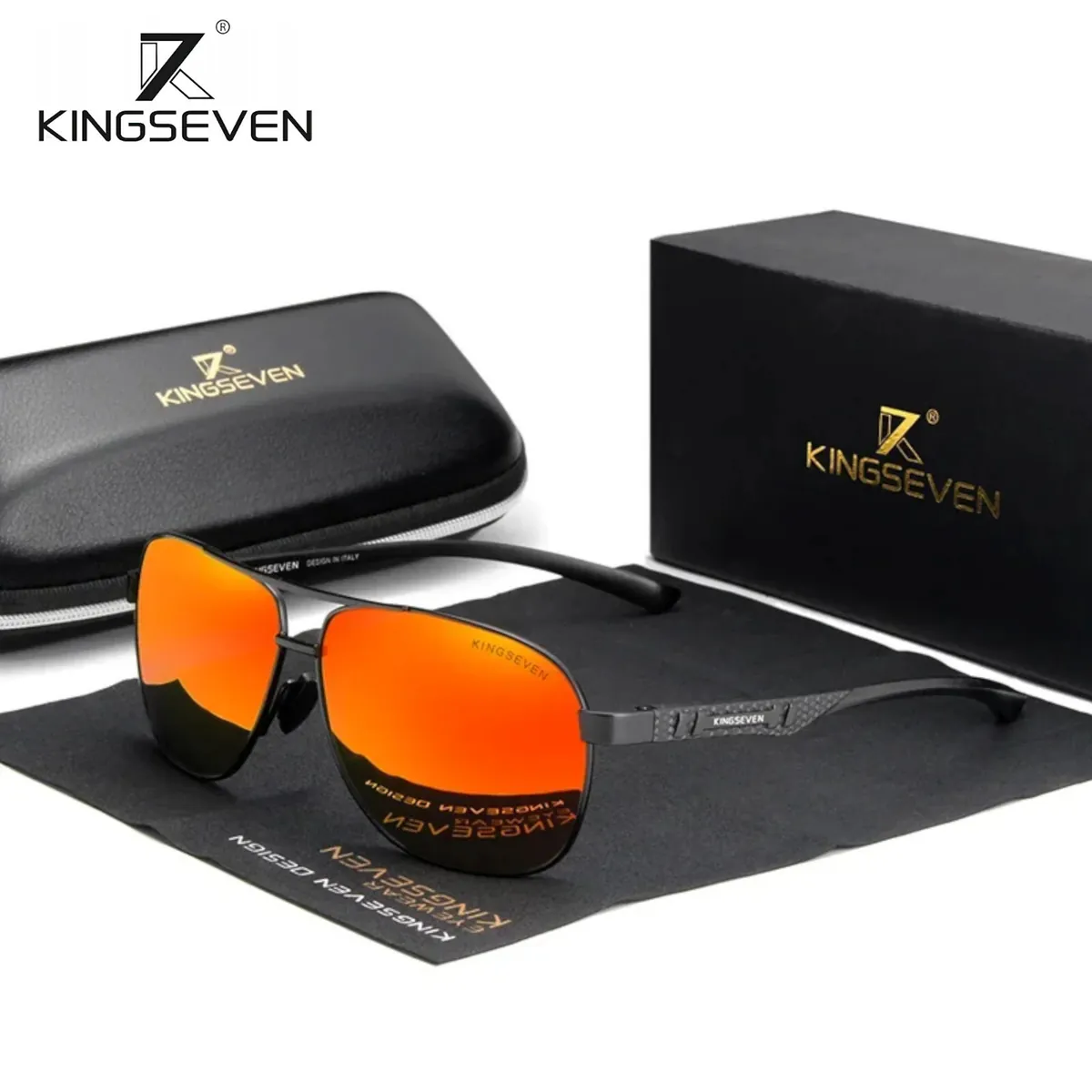 Sonnenbrille Kingseven 7188 BR Premium Pilotenbrille Männer Polarisiert UV400