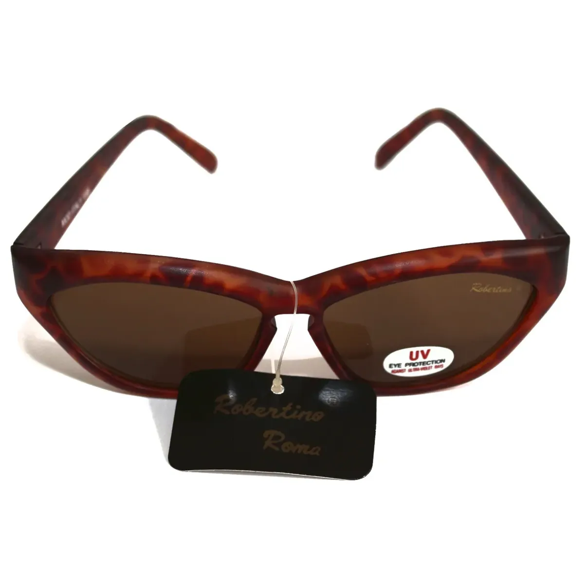 Original Designer Robertino Damen Sonnenbrille Brille stylisch braun tigerlook
