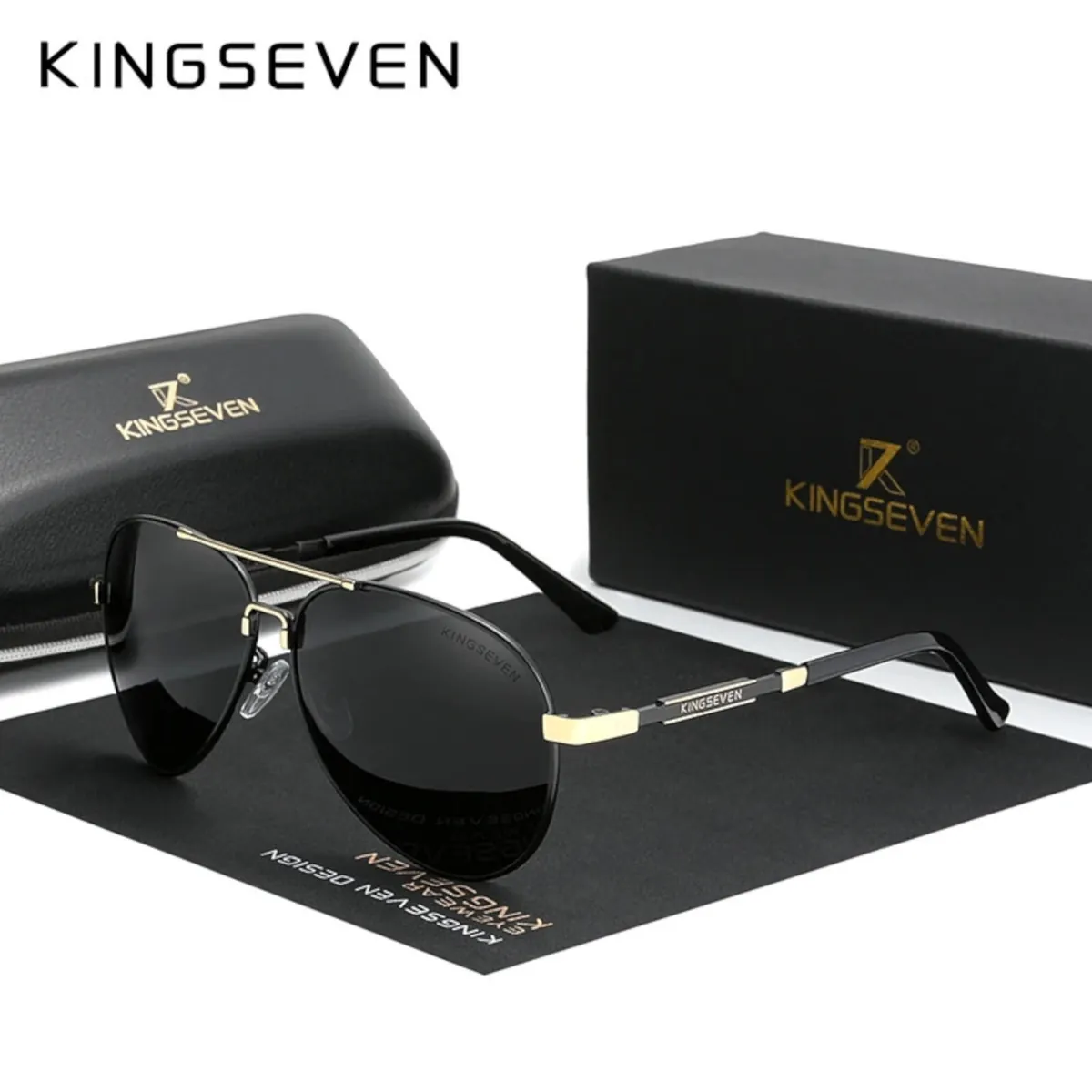 Sonnenbrille Kingseven 7899 G Premium Pilotenbrille Männer Polarisiert UV400 HD