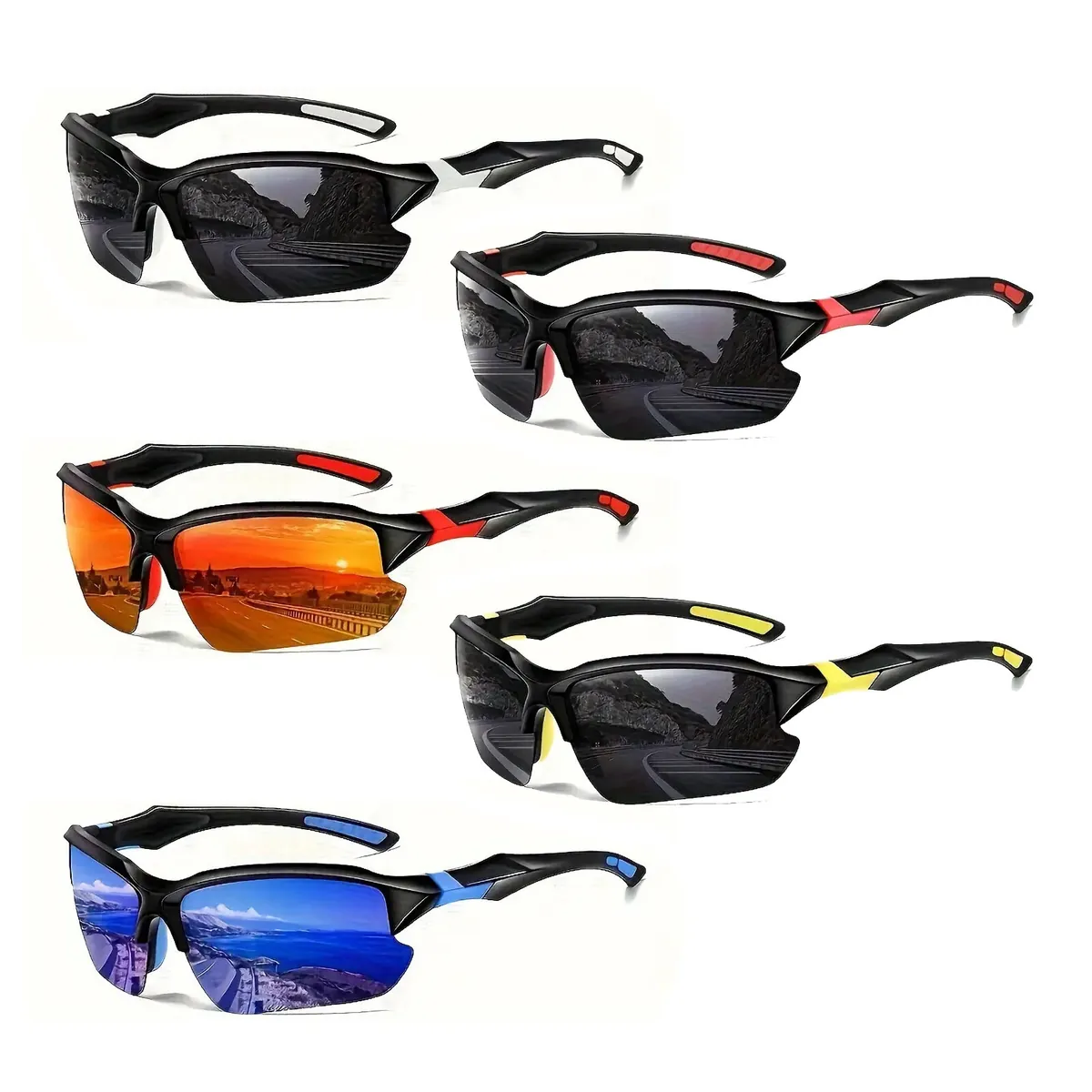 Sport Sonnenbrille Radfahrerbrille Sportbrille Rennrad Triathlon Brille X19