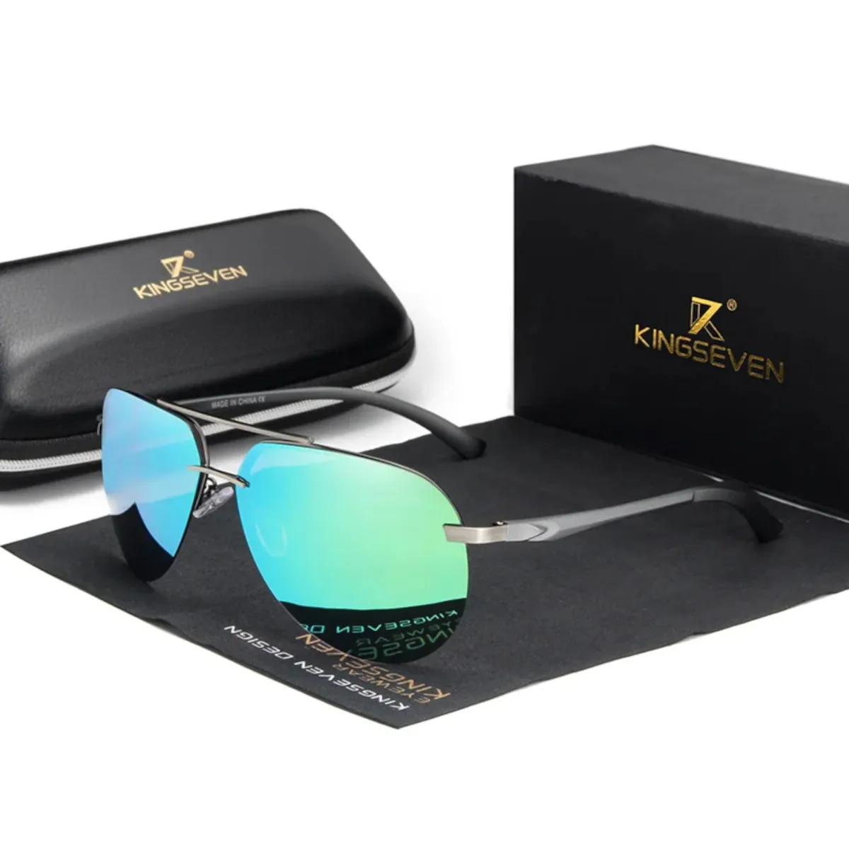Sonnenbrille Kingseven 7413 GG Premium Pilotenbrille Männer Polarisiert UV400HD