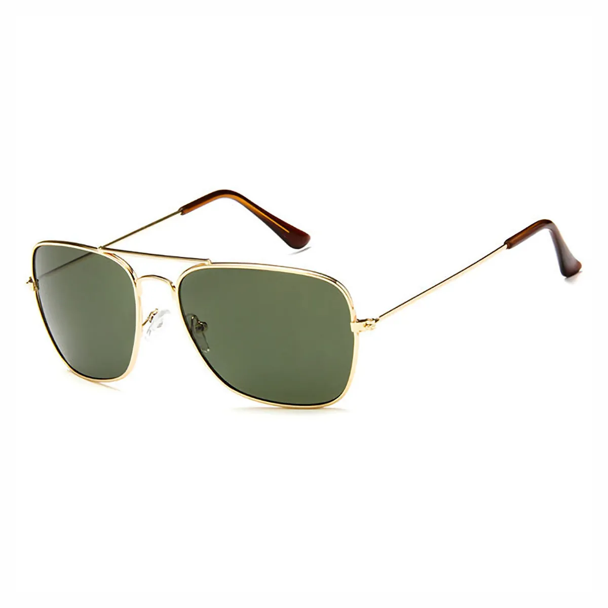 Sonnenbrille Pilotenbrille Fliegerbrille Brille Gold Grün 3136