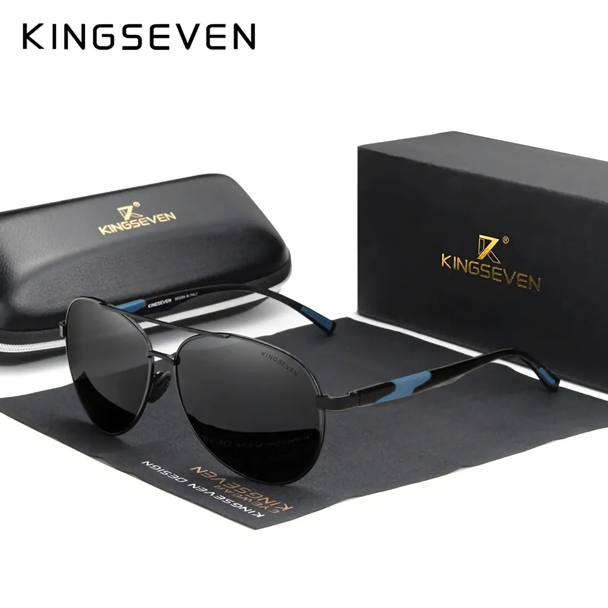 Sonnenbrille Kingseven 7228 B Premium Pilotenbrille Männer Polarisiert UV400 HD