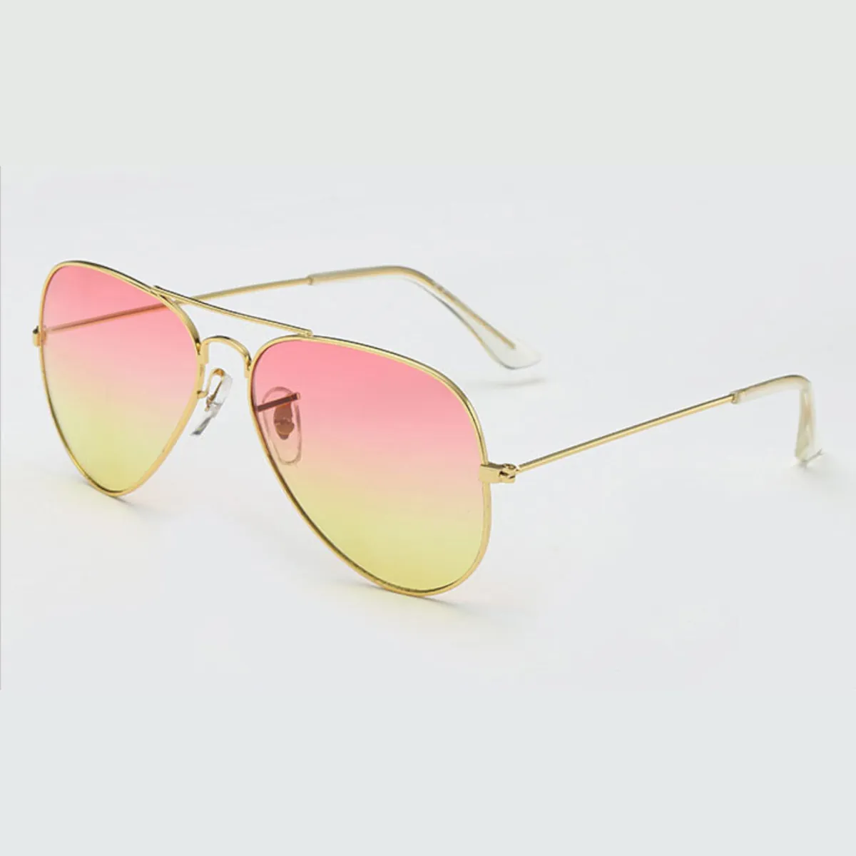 Sonnenbrille Pilotenbrille Fliegerbrille Brille Fashion Style Rot Gelb 3026 F2