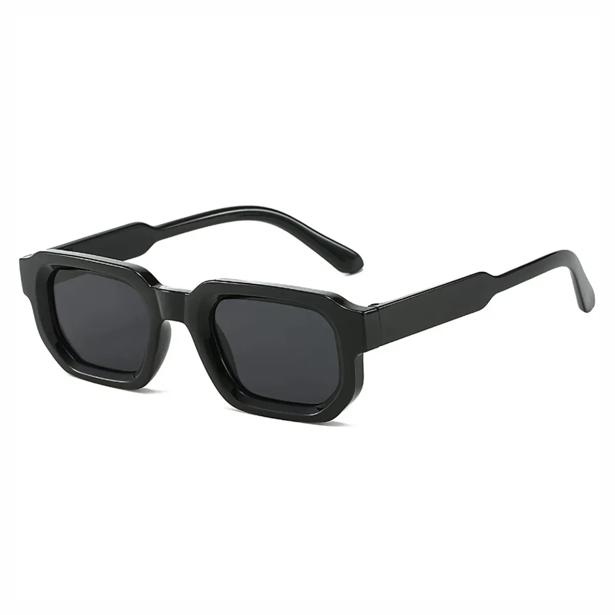 Stylische Partybrille Sonnenbrille Retro Schwarz glänzend 83686