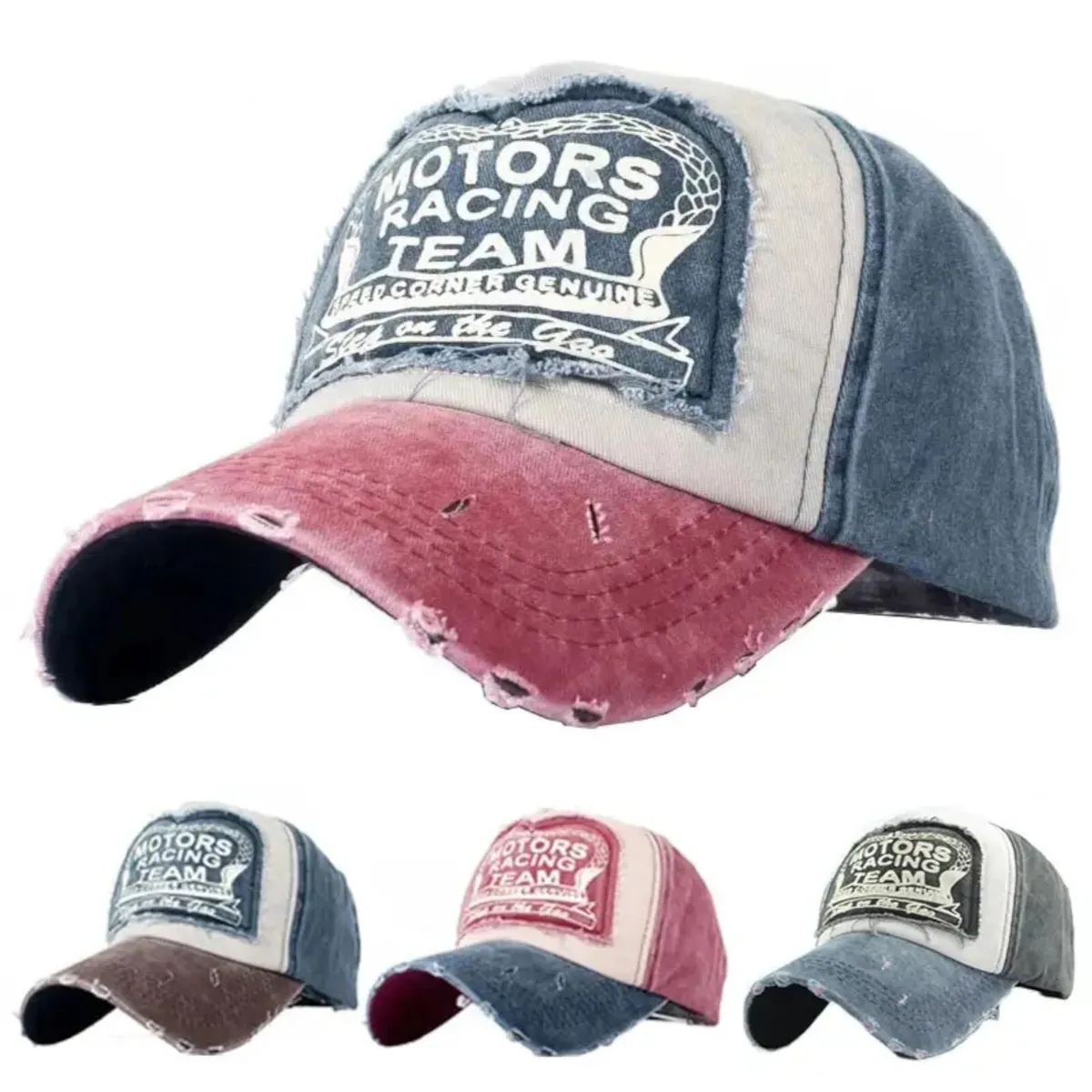 Motor Racing Company Basecap Base Cap Vintage Style Schwarz Blau Braun Rot Grau