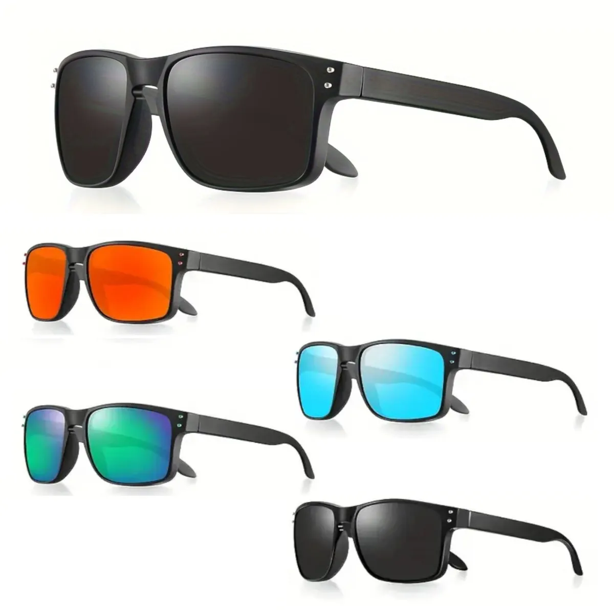 Stylische Sonnenbrille Retro im Kultdesign Brille Schwarz Rot Blau Grün 5418