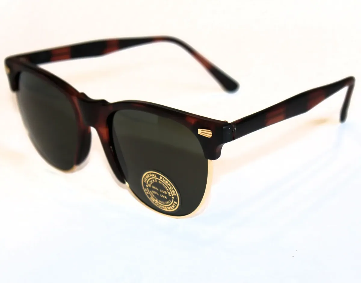Sonnenbrille Vintage Retro Brille Unisex Braun matt, 9304 3