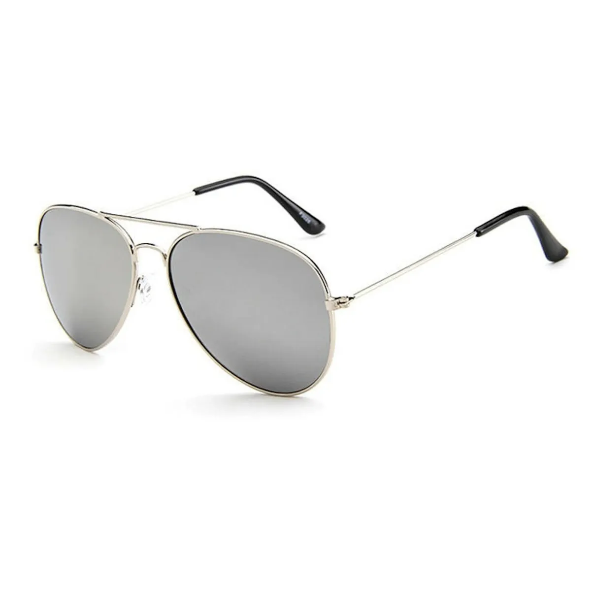 Sonnenbrille Pilotenbrille Fliegerbrille Brille Verspiegelt Silber