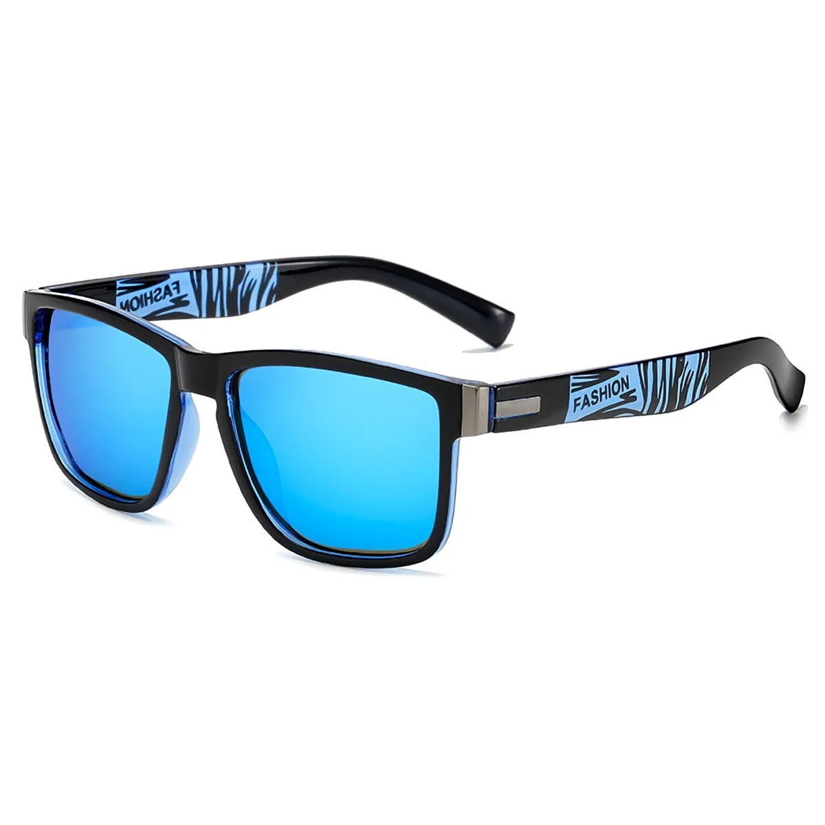 Stylische Sonnenbrille Polarized Schwarz Blau Stylisch Cool 5445 B