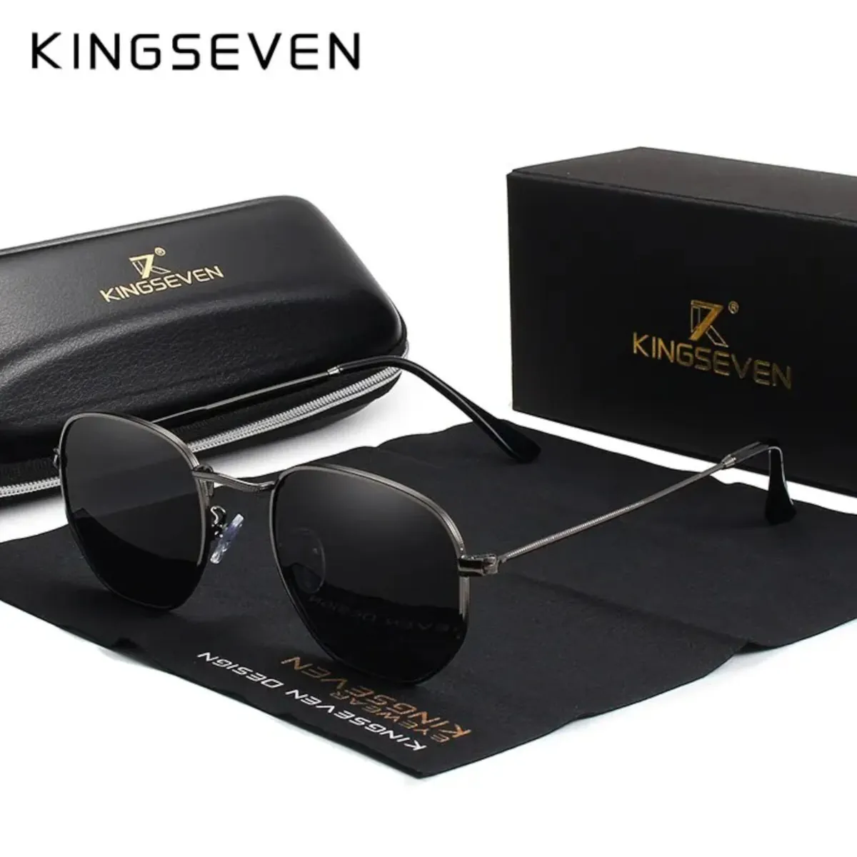 Sonnenbrille Kingseven 7548 Premium Pilotenbrille Männer Polarisiert UV400 HD