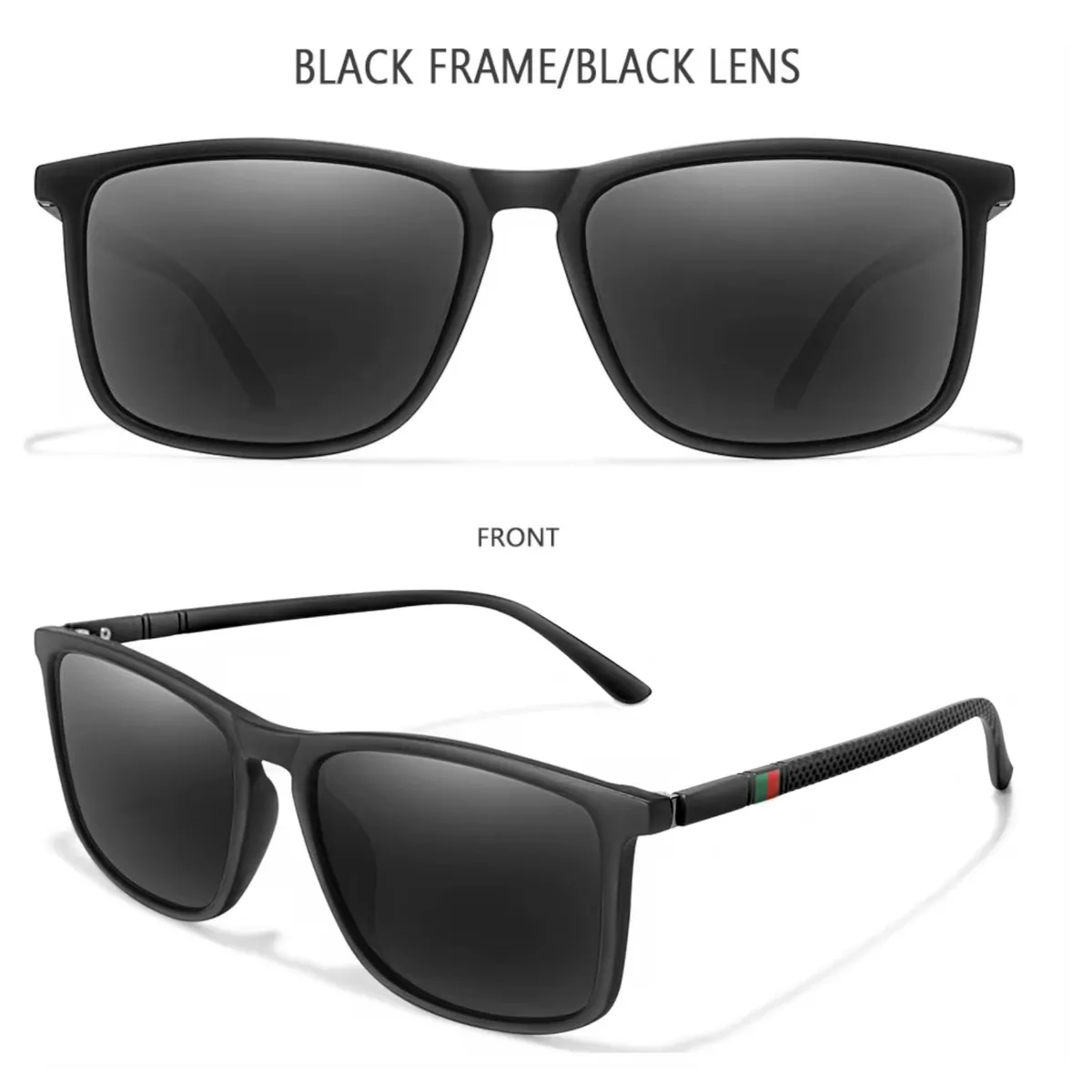 Stylische Sonnenbrille Polarisiert Schwarz Matt Gläser dark Cool 5415 SM