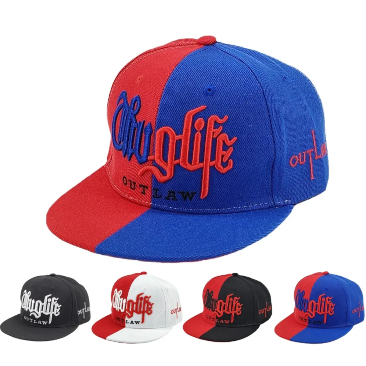 Basecap Basecaps Base Cap Vintage Style Thuglife Schwarz Weiss Rot ... NEU