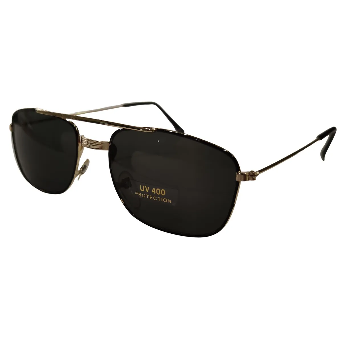 Stylische Sonnenbrille Pilotenbrille Fliegerbrille Brille Gold Schwarz 9310